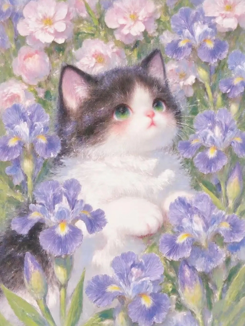 ảnh vẽ anime mèo cute chibi