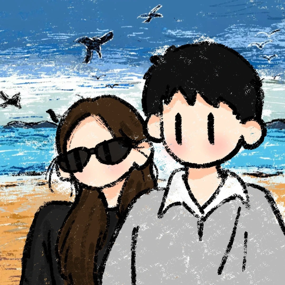 ảnh vẽ cặp đôi anime dễ thương