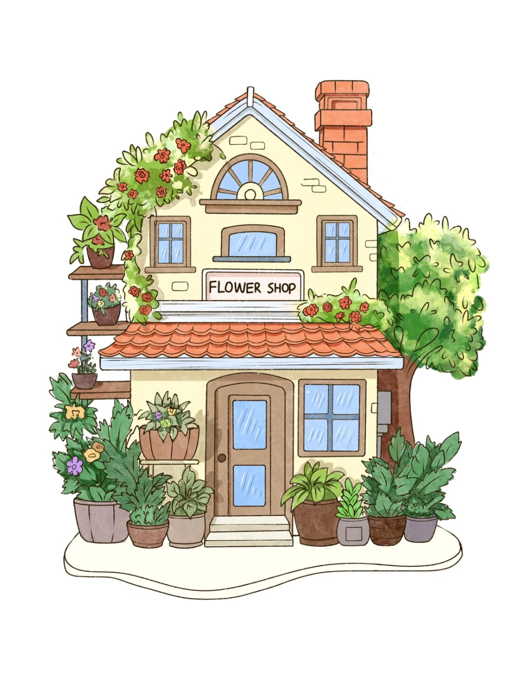 ảnh vẽ nhà anime chi tiết