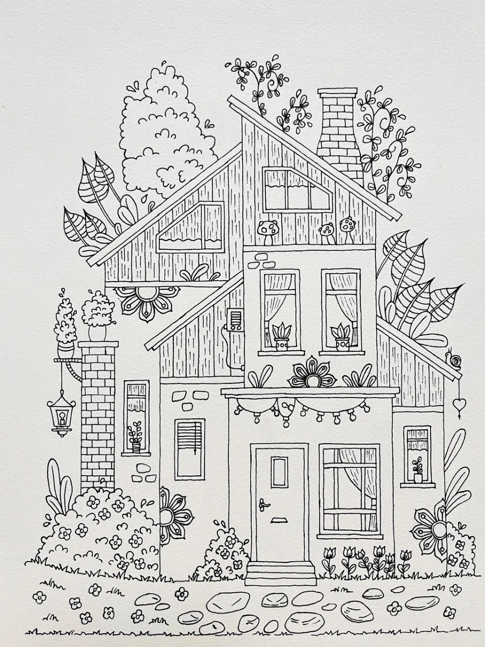 ảnh vẽ nhà anime phong cảnh