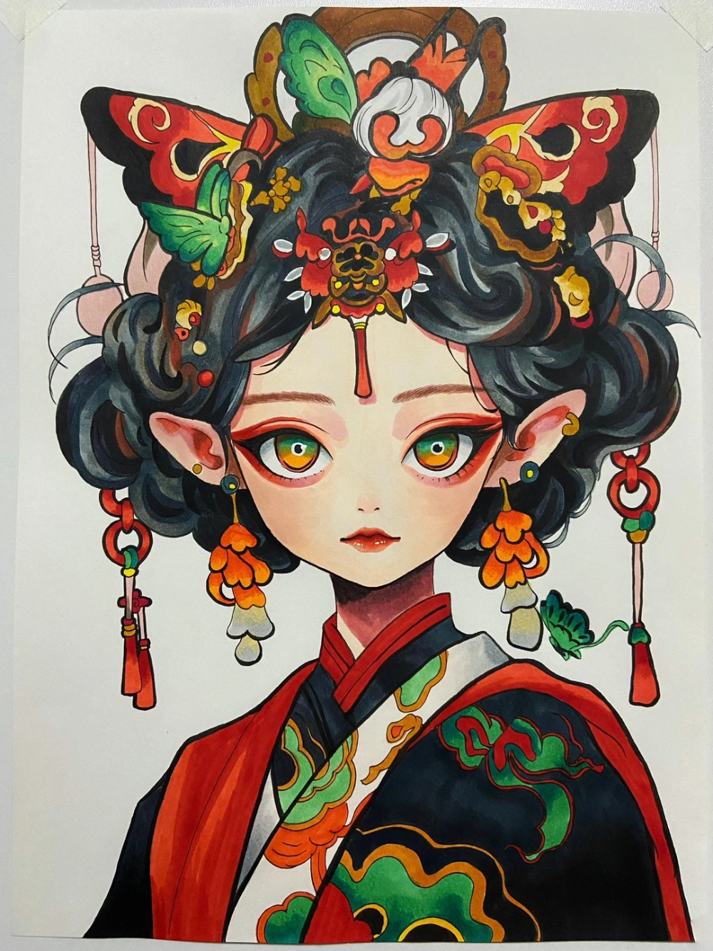 ảnh vẽ tranh anime cổ trang chất lượng cao