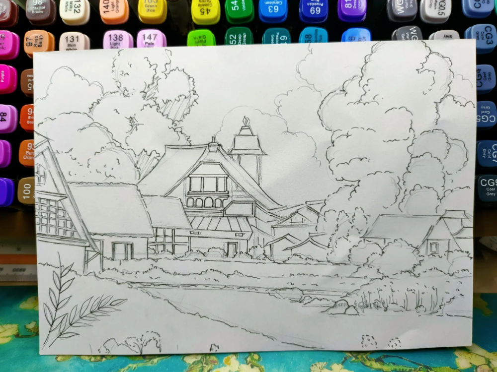 ảnh vẽ tranh anime phong cảnh chill