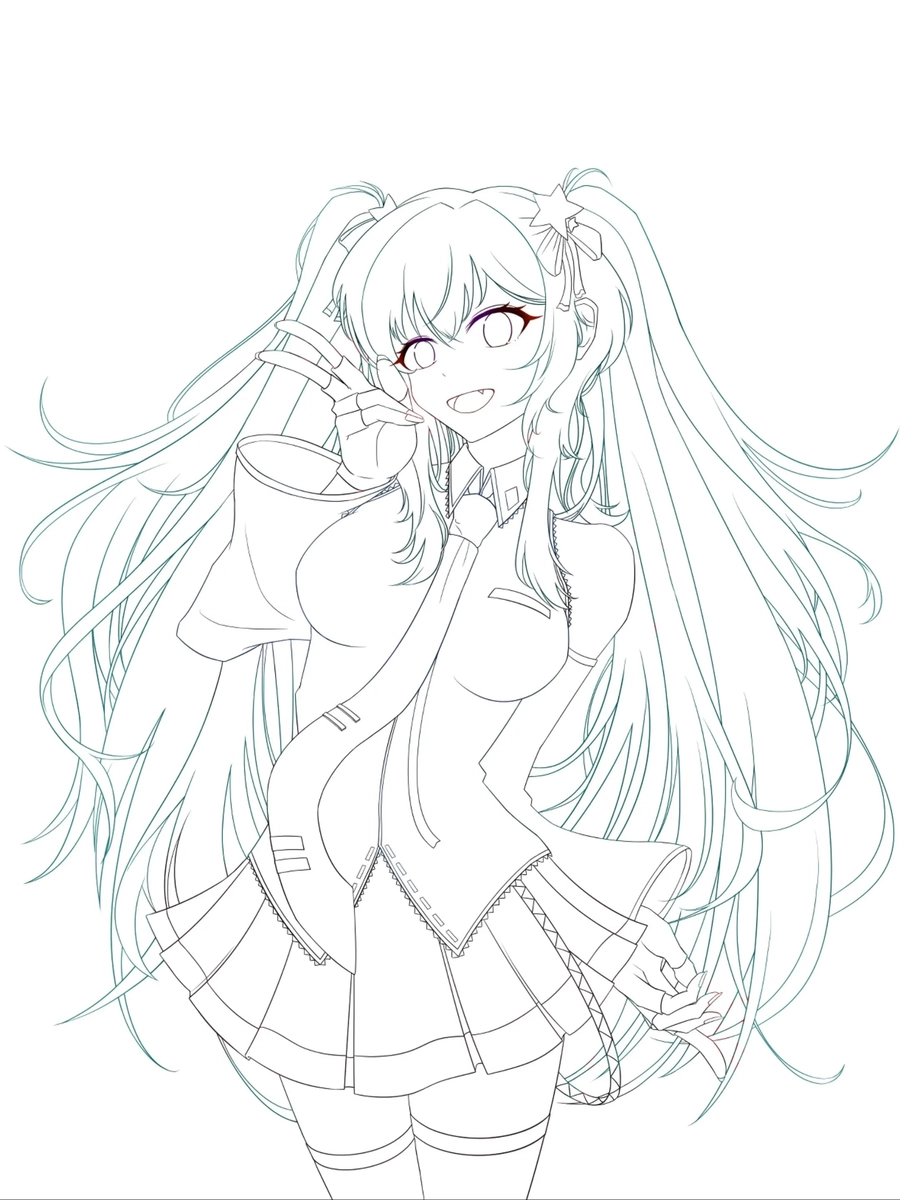 anime miku cách vẽ sáng tạo