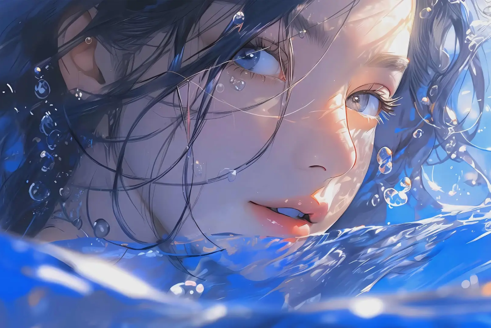 anime rơi xuống nước buồn