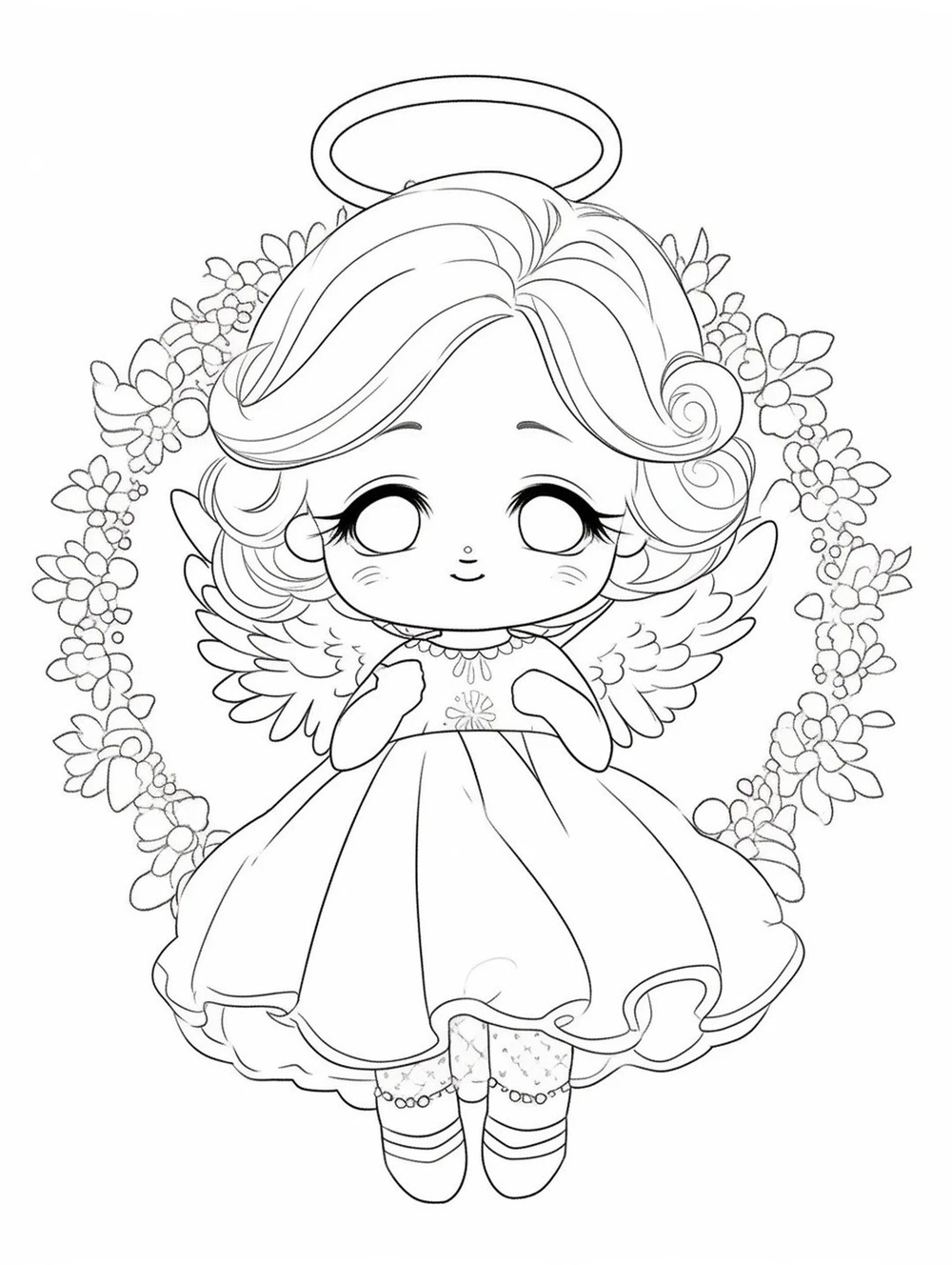 anime style vẽ thiên thần anime sáng tạo