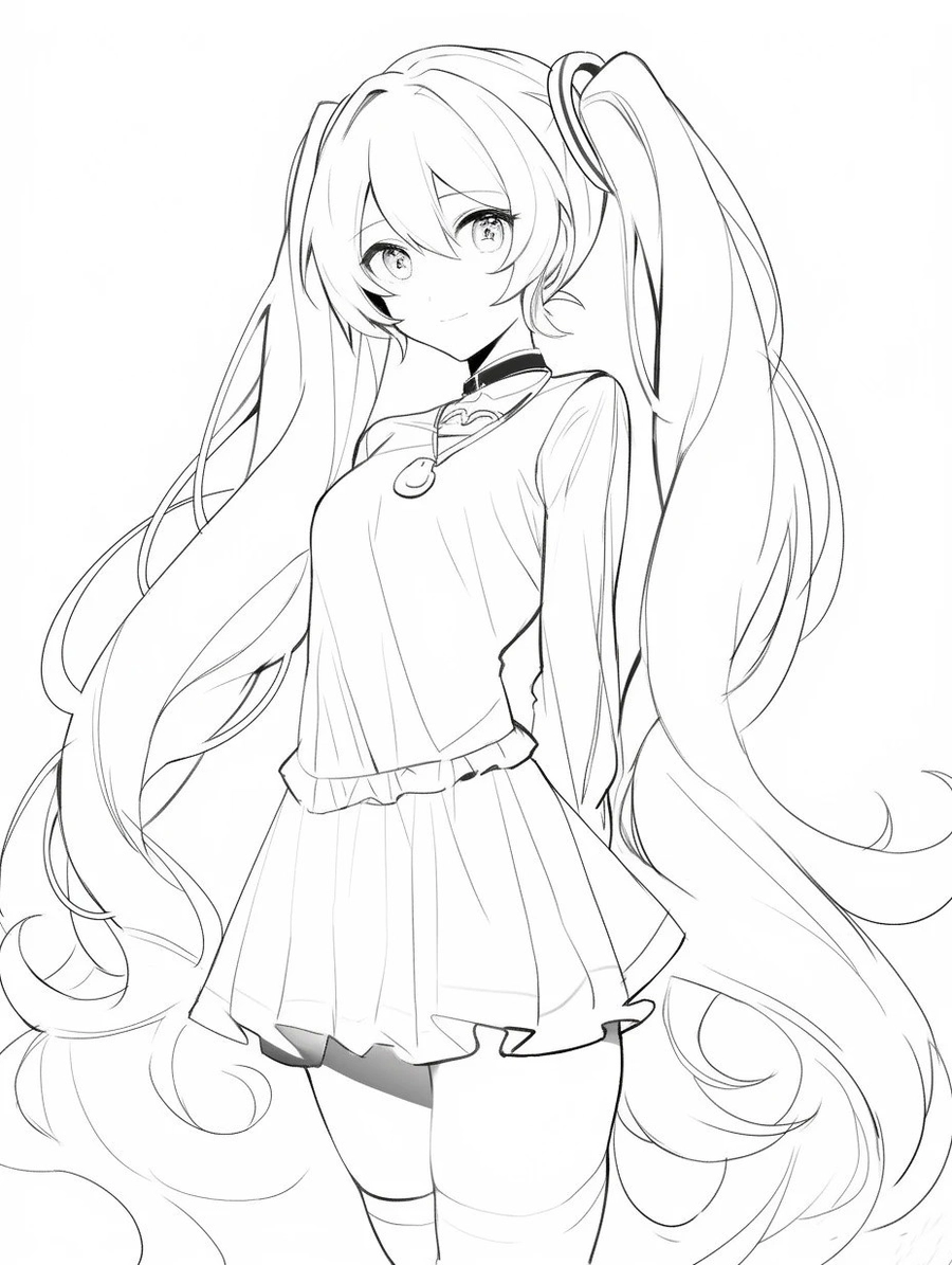 cách vẽ anime miku từng bước