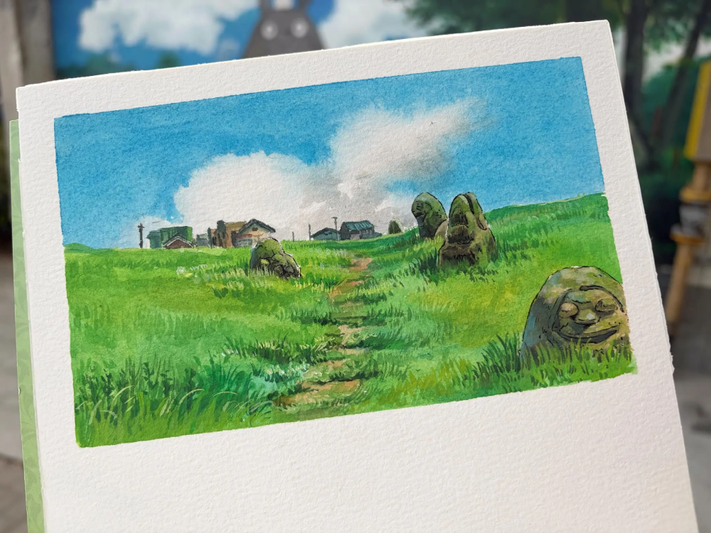 cách vẽ tranh phong cảnh anime chi tiết