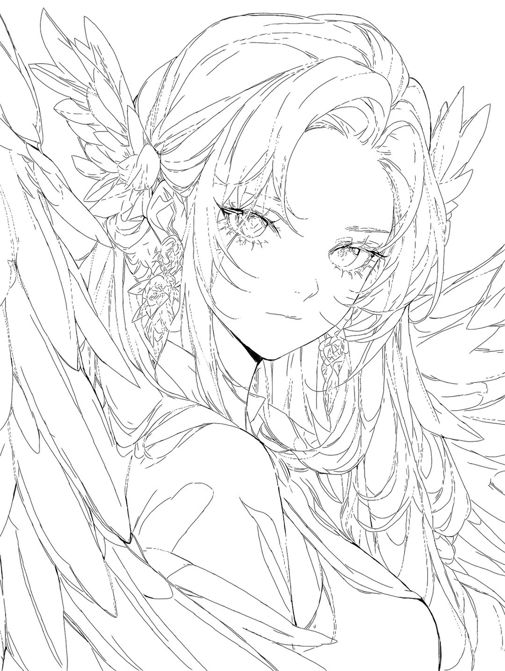 hình nền ảnh thiên thần sa ngã anime đẹp