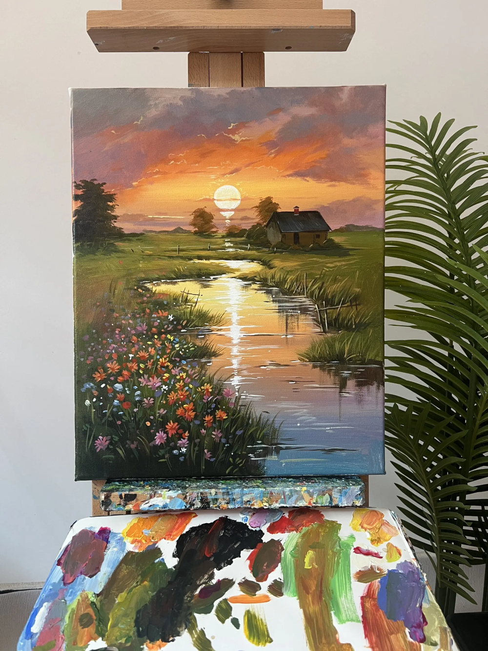 hình tranh phong cảnh anime dễ vẽ cho bé