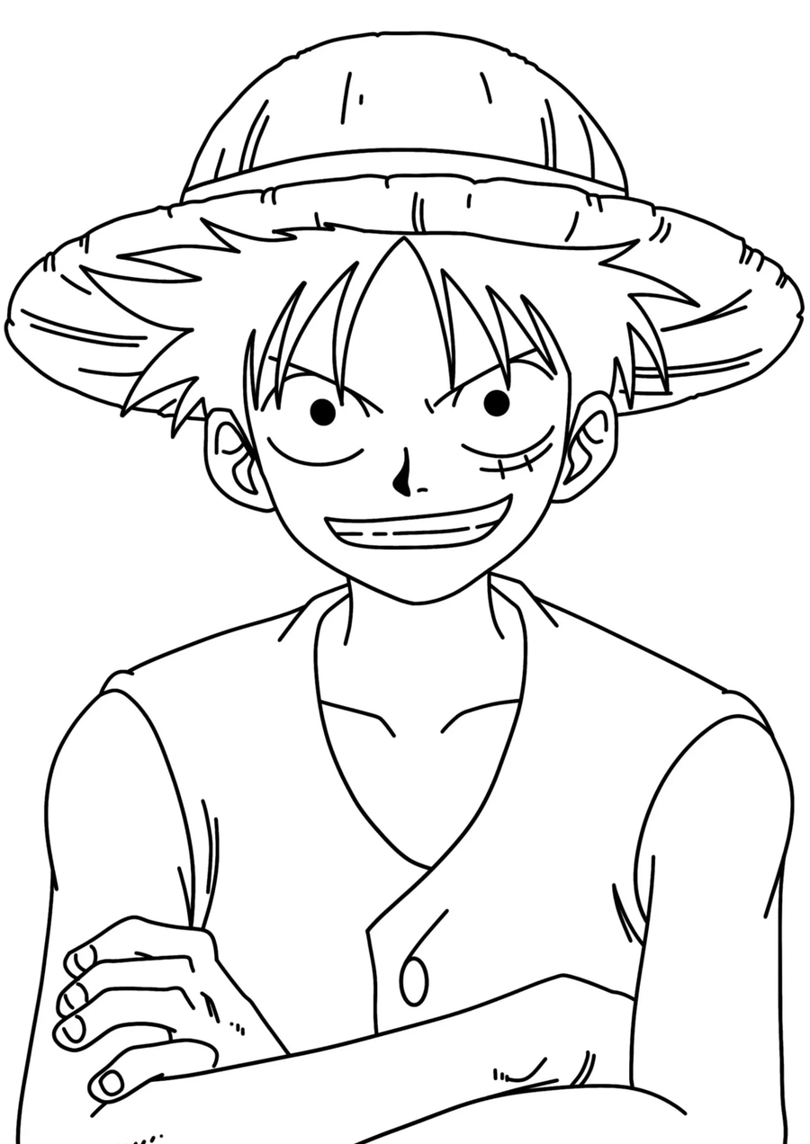 hình vẽ anime luffy cực ngầu