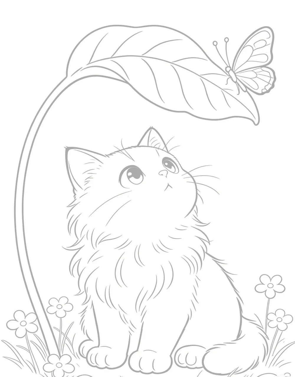 hình vẽ con mèo anime dễ thương chibi