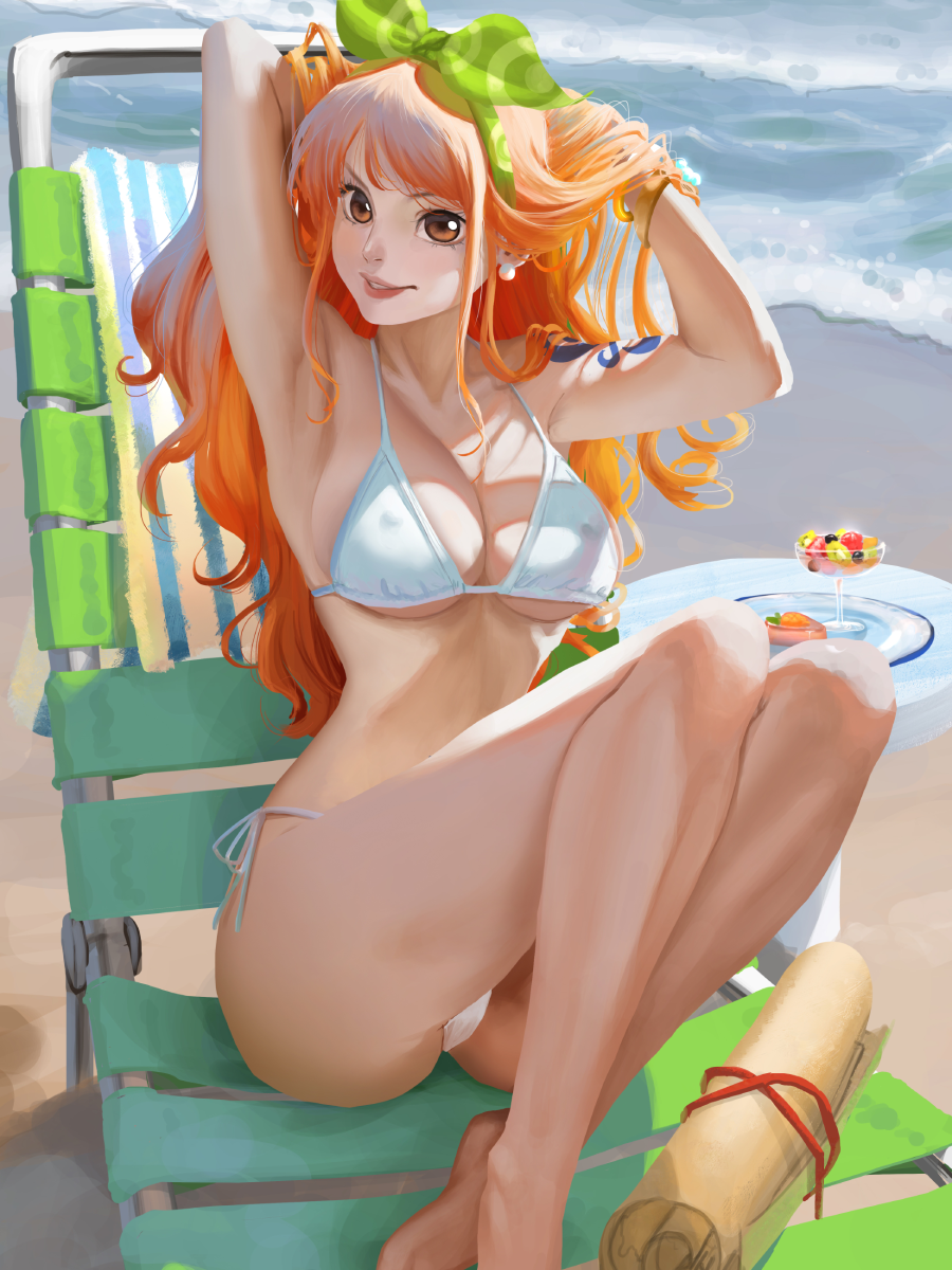 nami one piece hentai tạo dáng