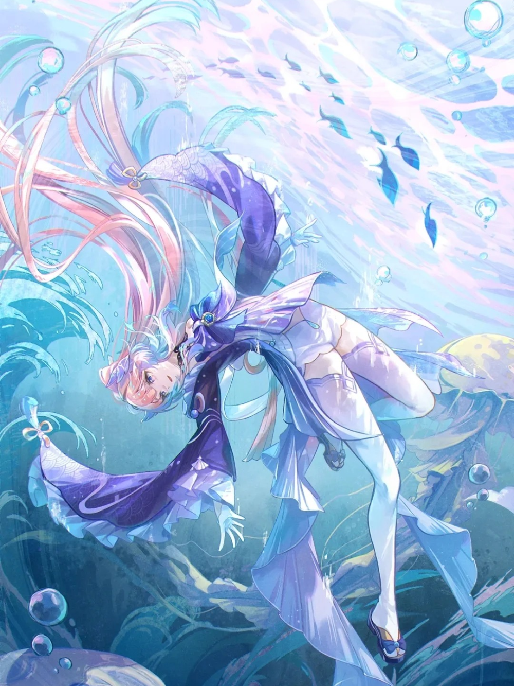 rơi xuống nước anime