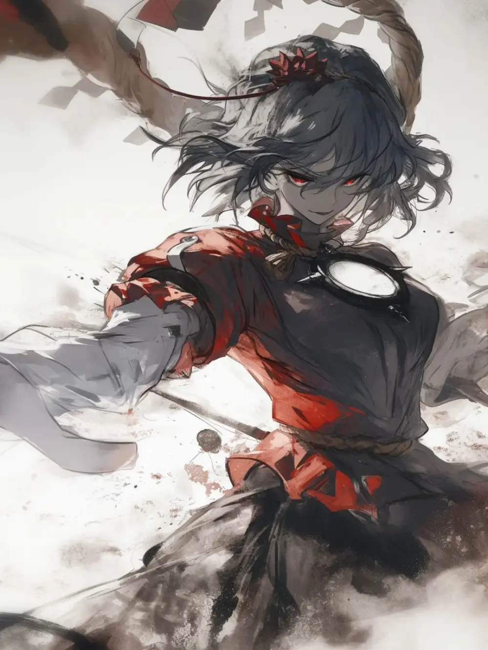 tranh vẽ anime cổ trang đẹp mắt