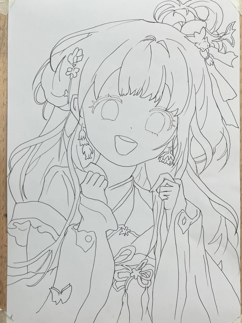 tranh vẽ anime cổ trang nhân vật cổ phong