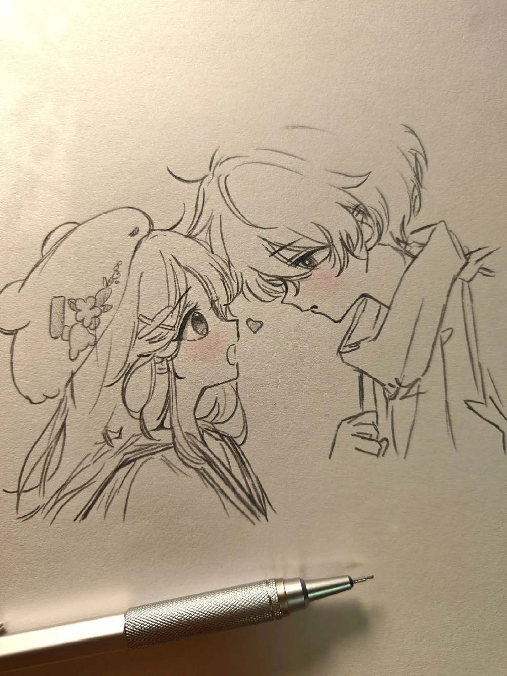 vẽ anime cặp đôi chibi dễ thương