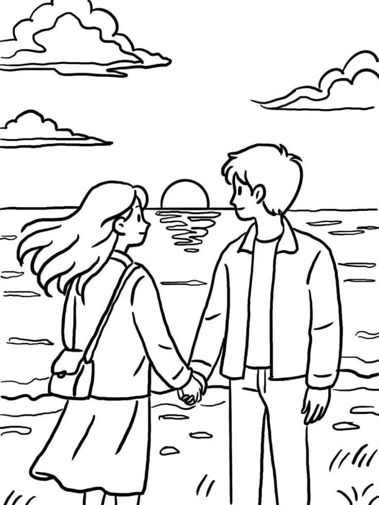 vẽ anime cặp đôi nam nữ