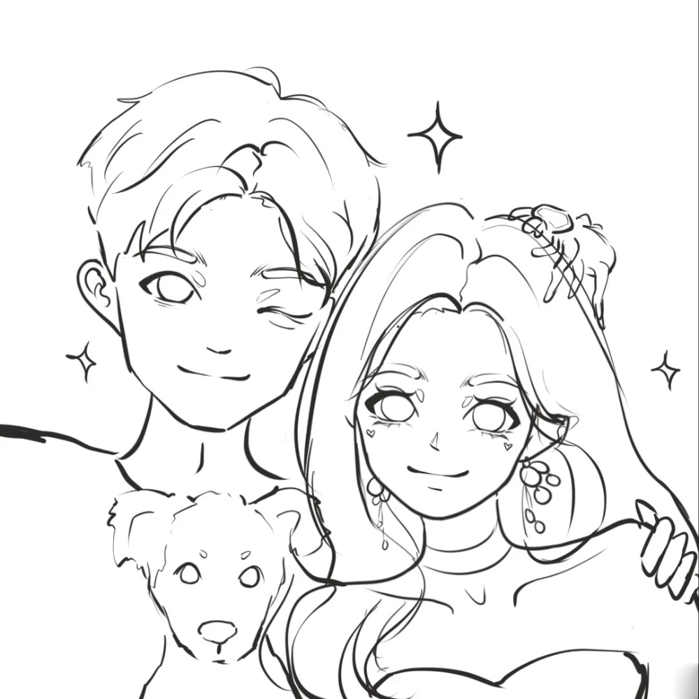 vẽ anime cặp đôi tình yêu học đường