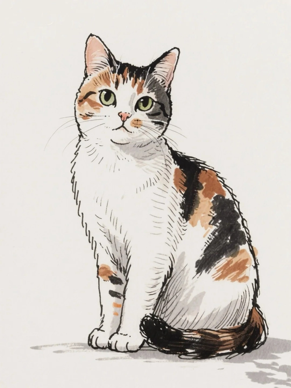 vẽ mèo anime cute dễ vẽ