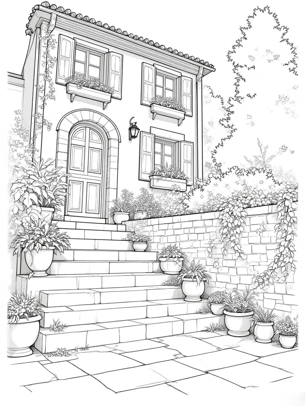 vẽ nhà anime đơn giản cho người mới