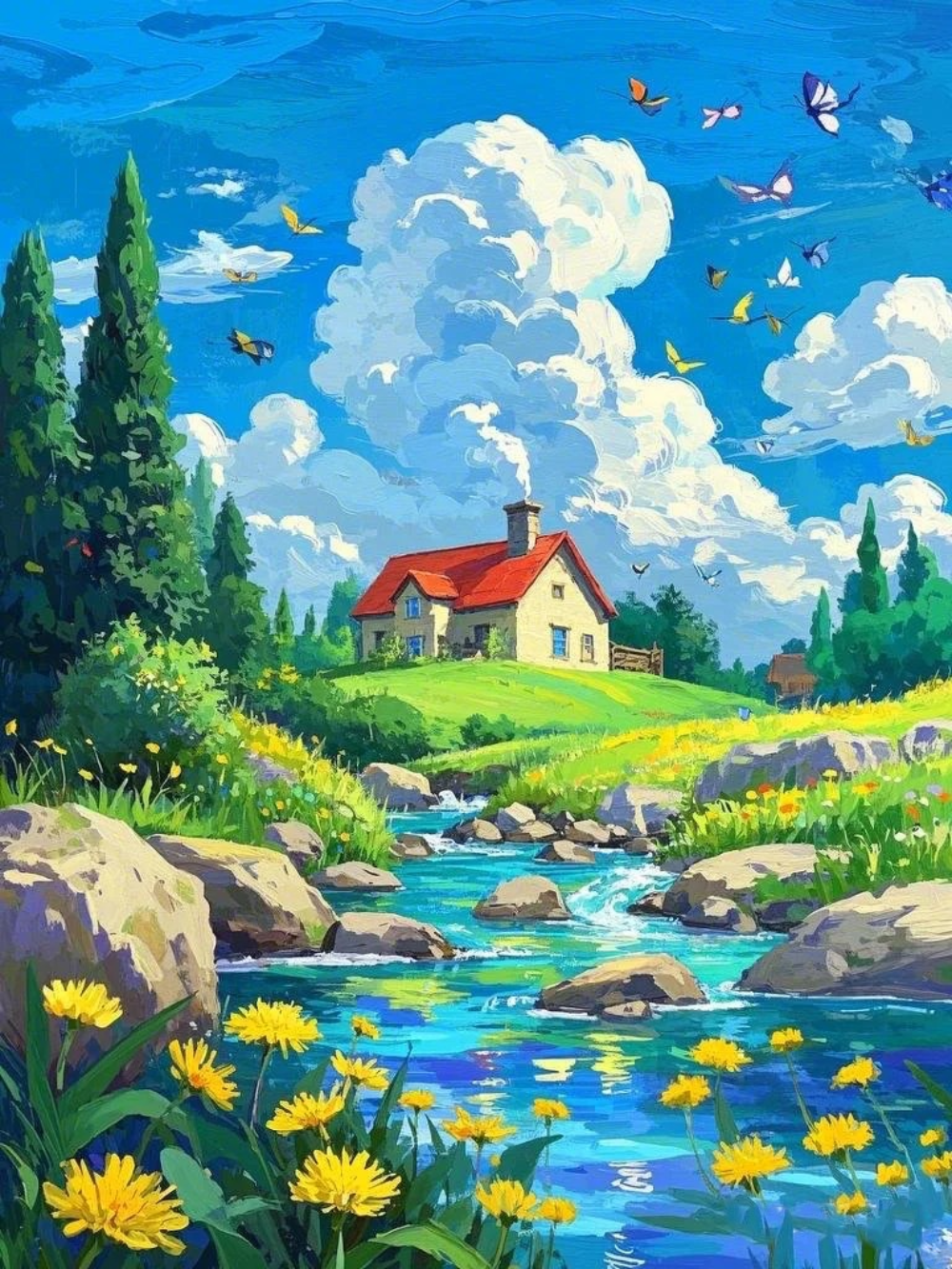 vẽ nhà trong anime dễ vẽ