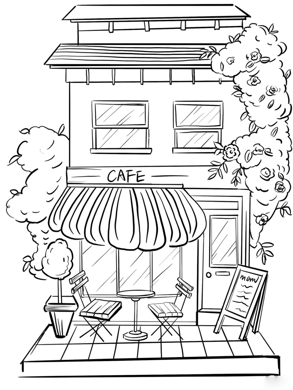 vẽ nhà trong anime thành phố