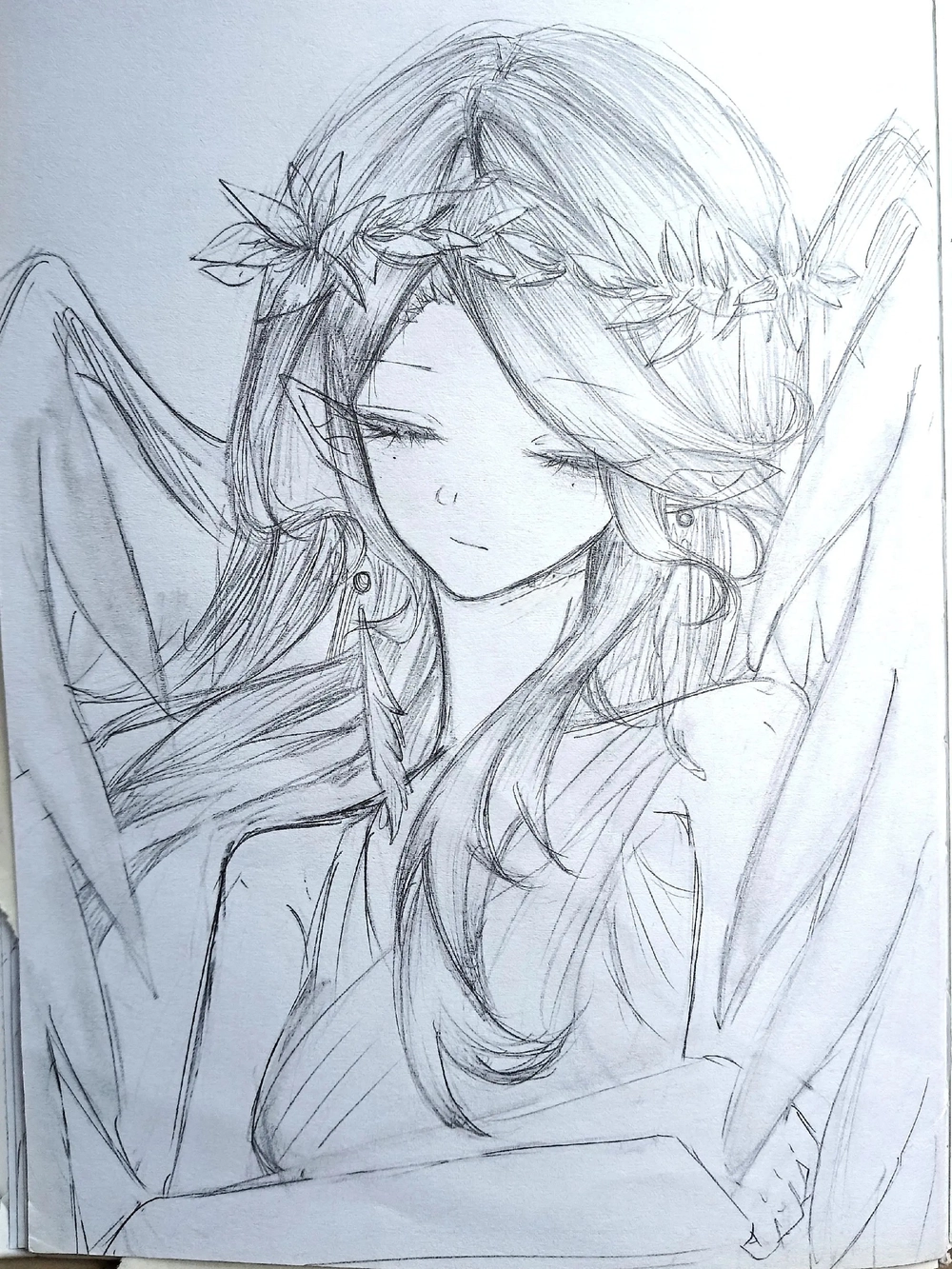 vẽ thiên thần đơn giản phong cách chibi