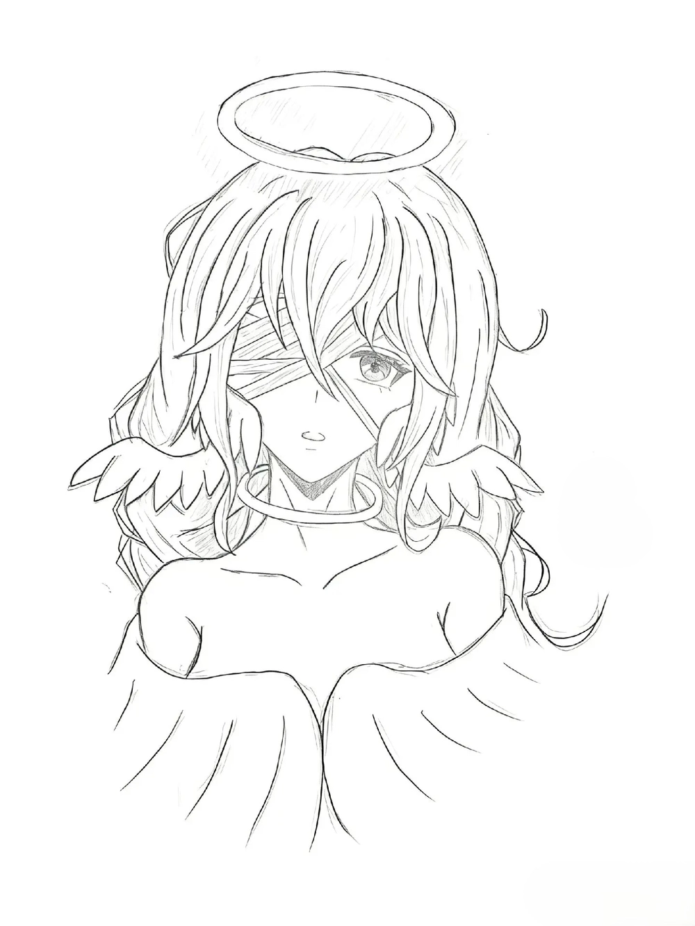 vẽ thiên thần sa ngã phong cách anime