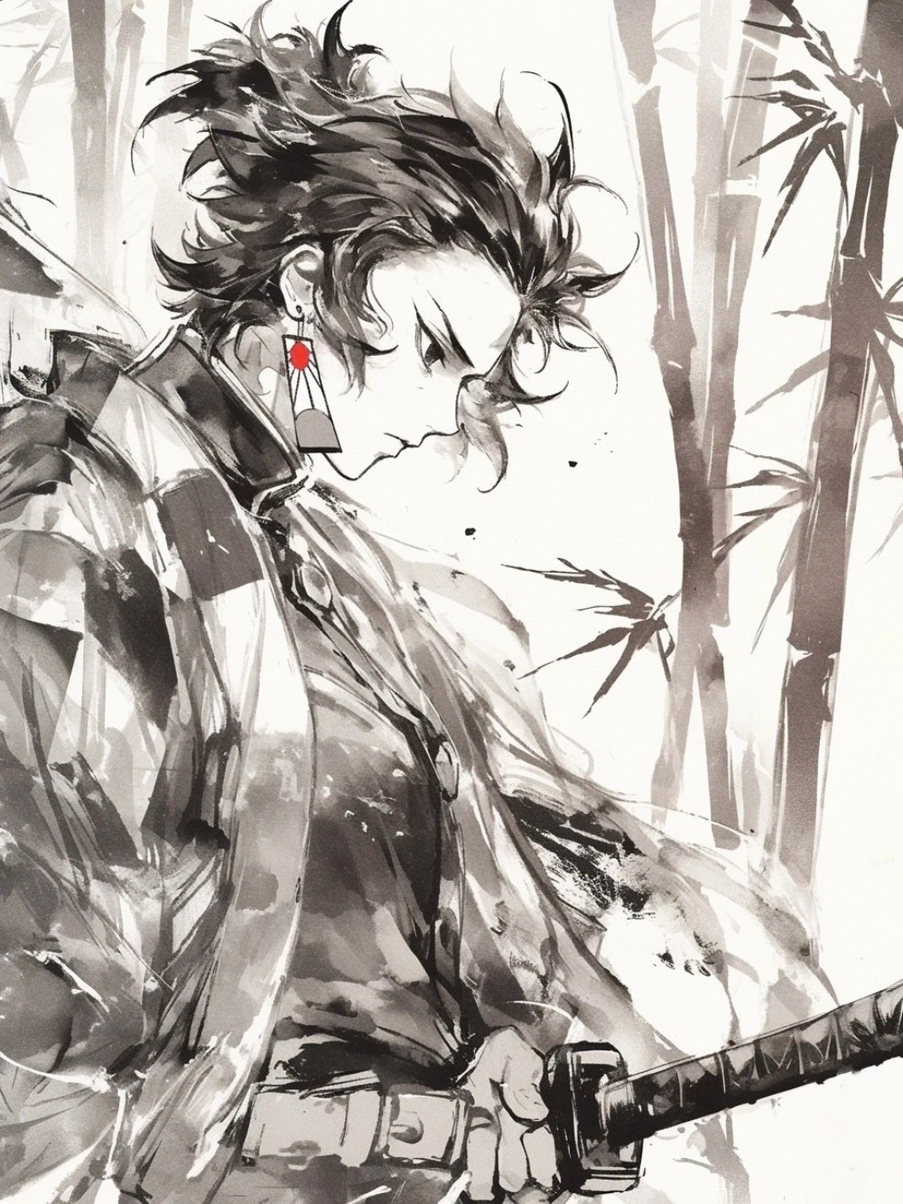 vẽ tranh anime nam cổ trang thanh thoát