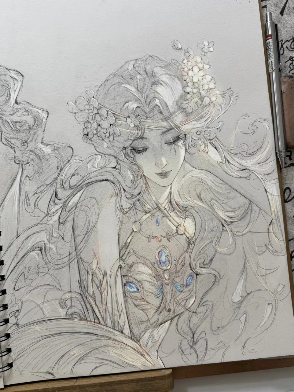 vẽ tranh anime nữ cổ trang phong cách Trung Hoa