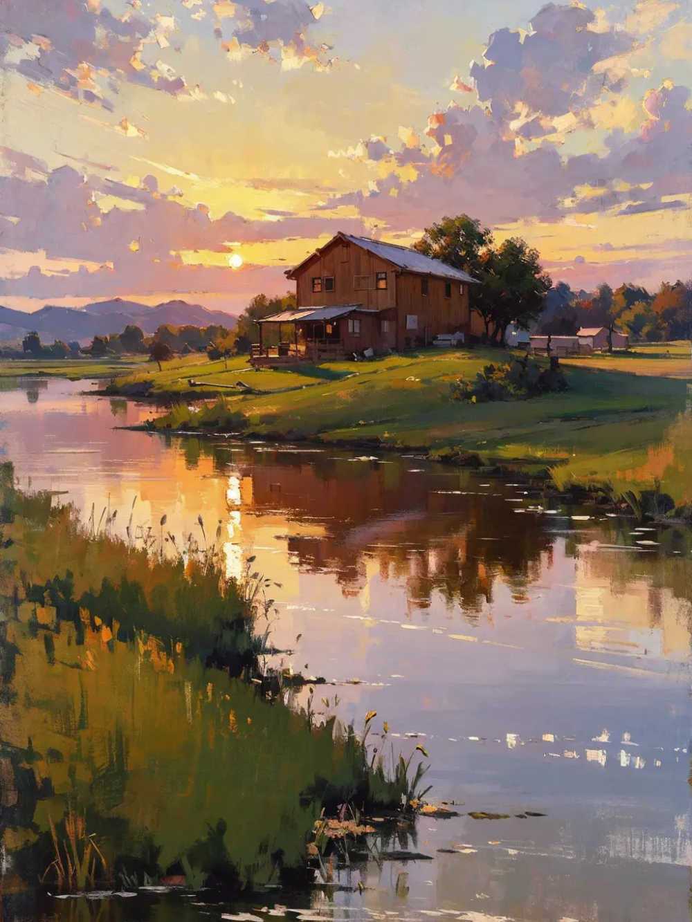 vẽ tranh phong cảnh anime đơn giản mà đẹp