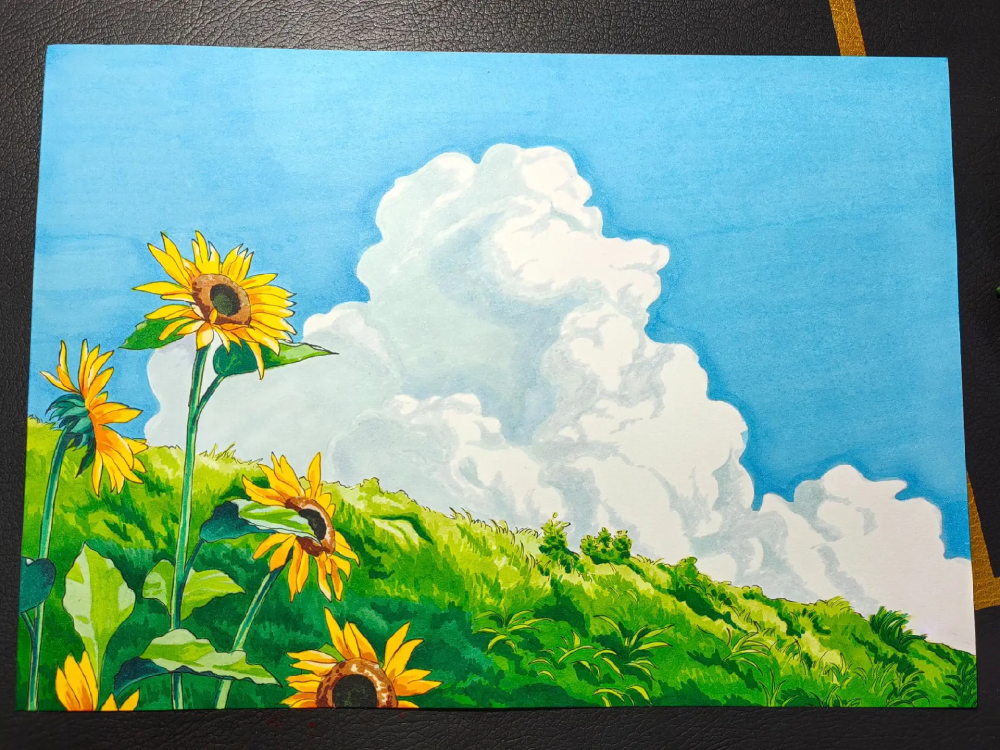 vẽ tranh phong cảnh anime phong cách nhật