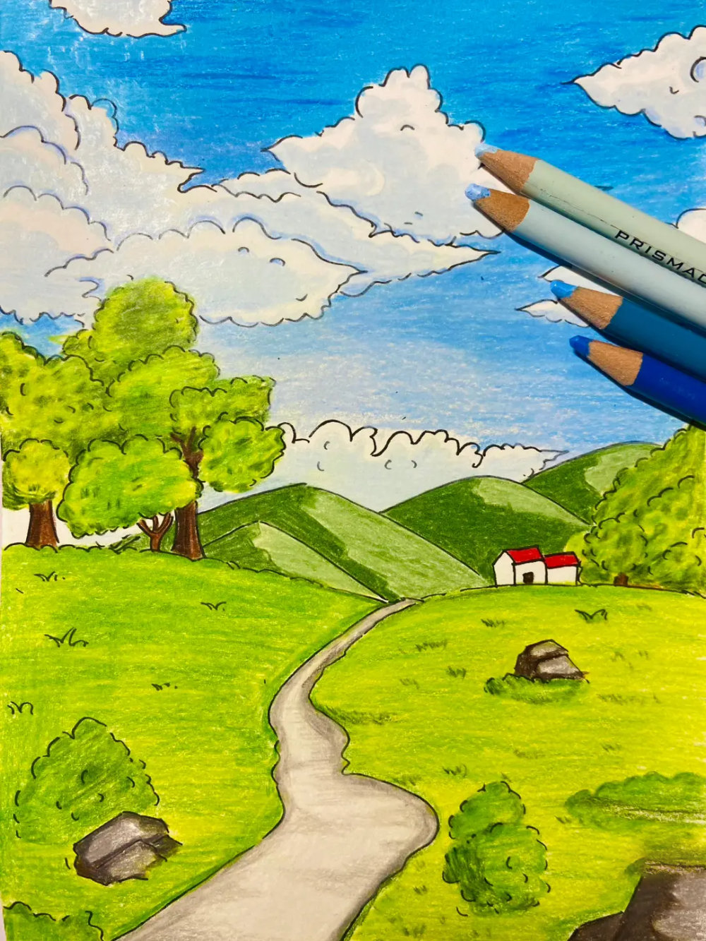 vẽ tranh phong cảnh nhật bản anime nhẹ nhàng