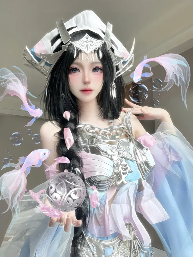 ảnh gái xinh cosplay ngoài trời tự nhiên