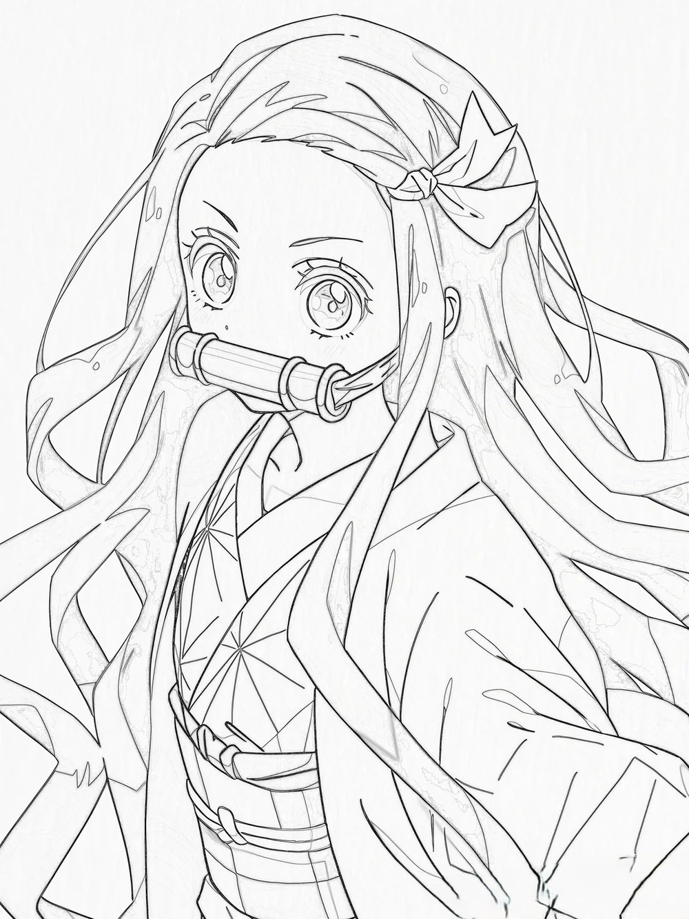 ảnh vẽ anime kimono trang phục truyền thống