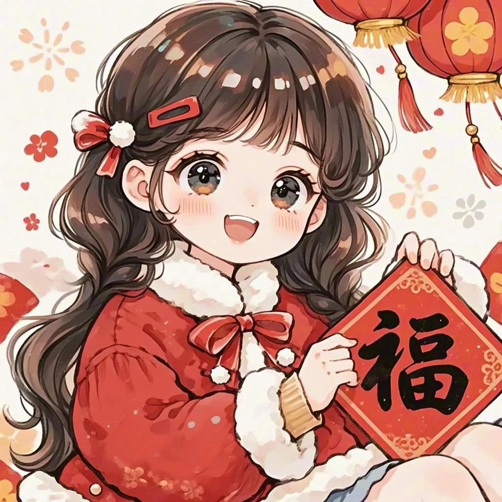 ảnh vẽ tranh ngày tết anime đẹp