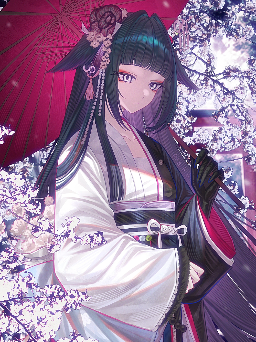 hình nền điện thoại ảnh vẽ anime kimono đẹp