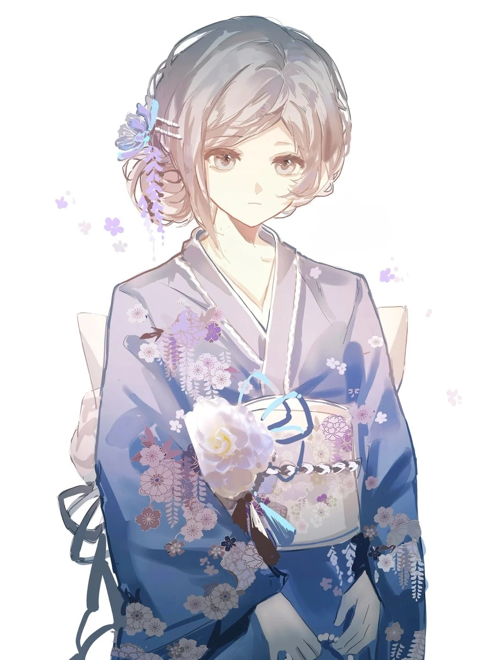 hình vẽ anime mặc kimono truyền thống nhật bản
