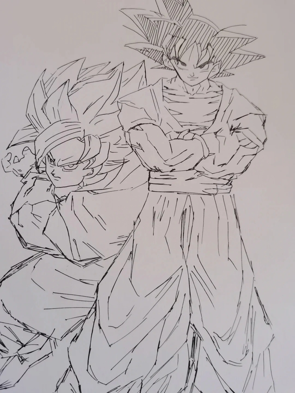 tranh fanart vẽ anime goku siêu ngầu
