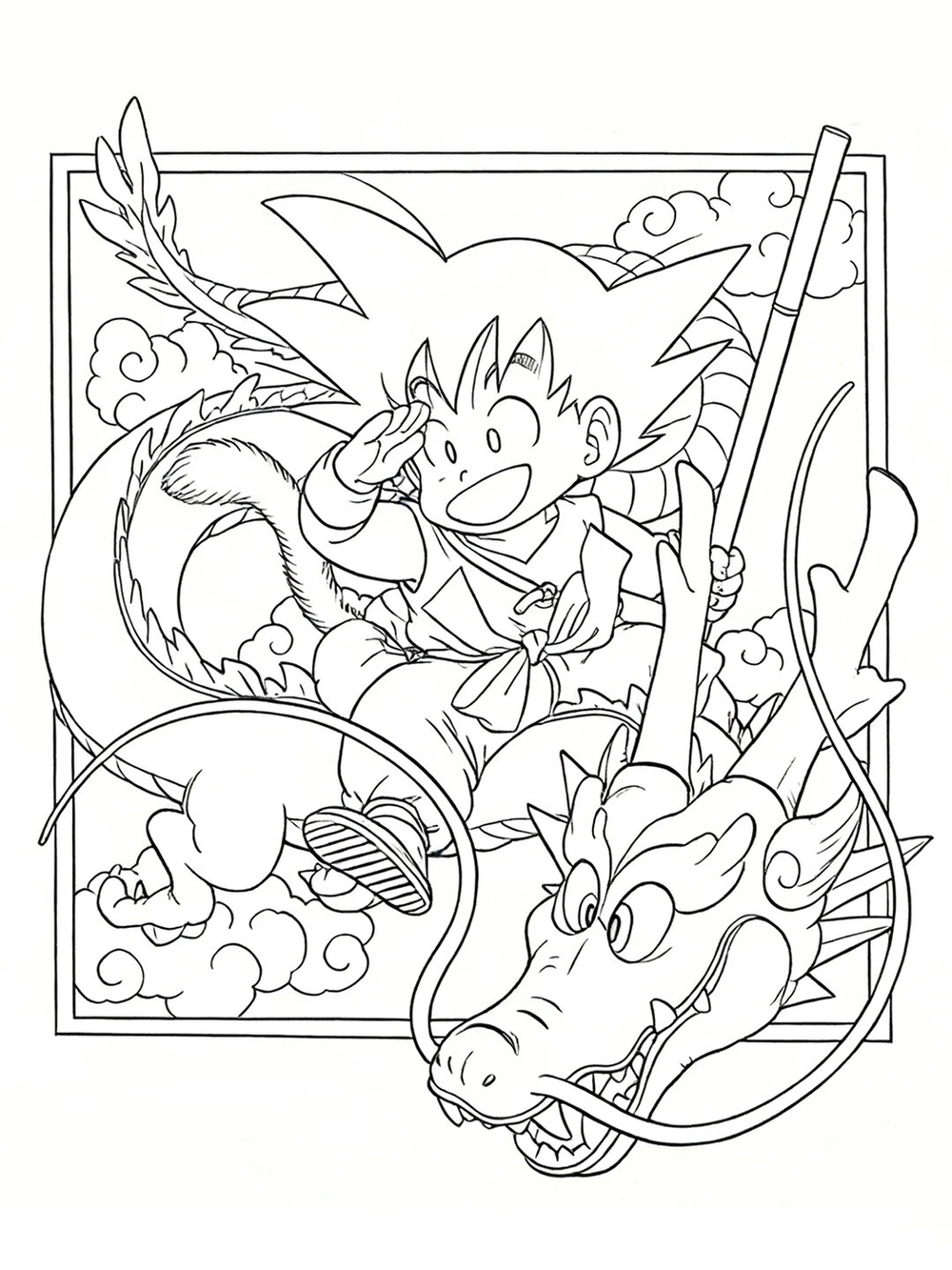 vẽ anime goku chất lượng 4K