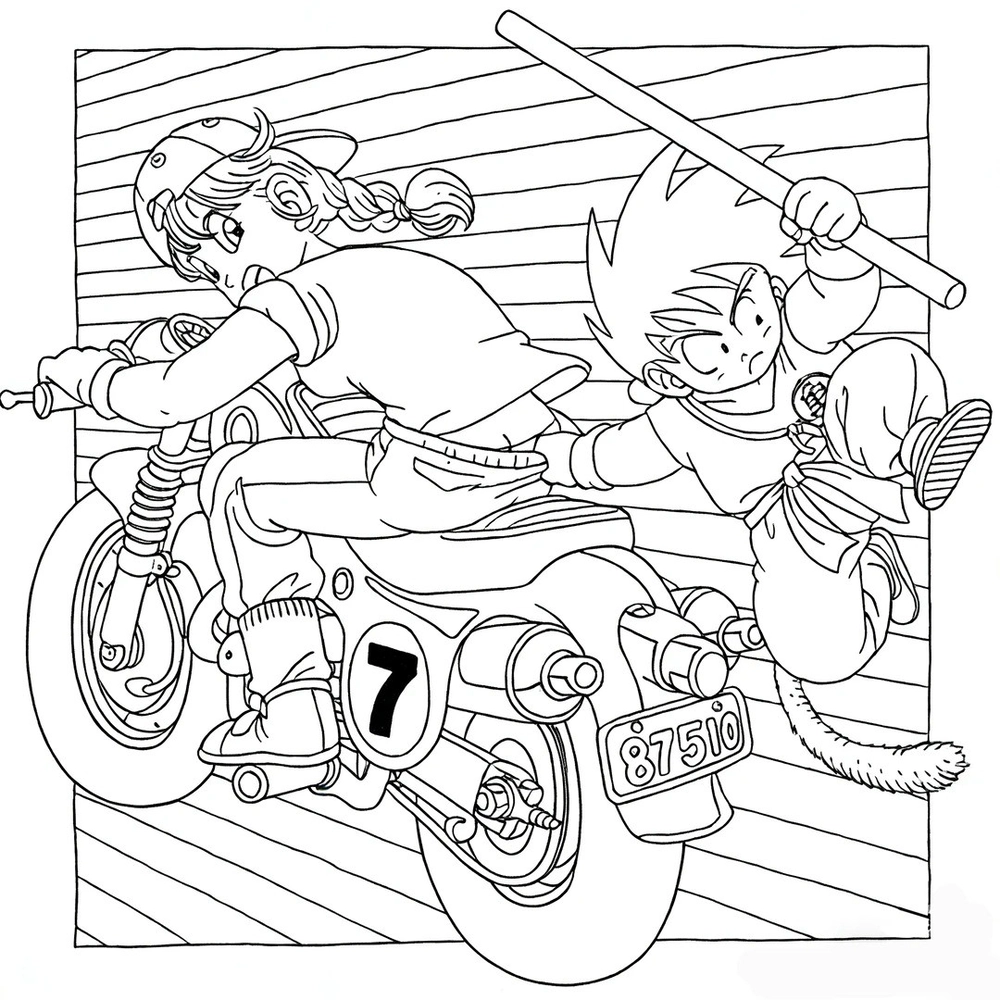 vẽ anime goku phong cách tối giản