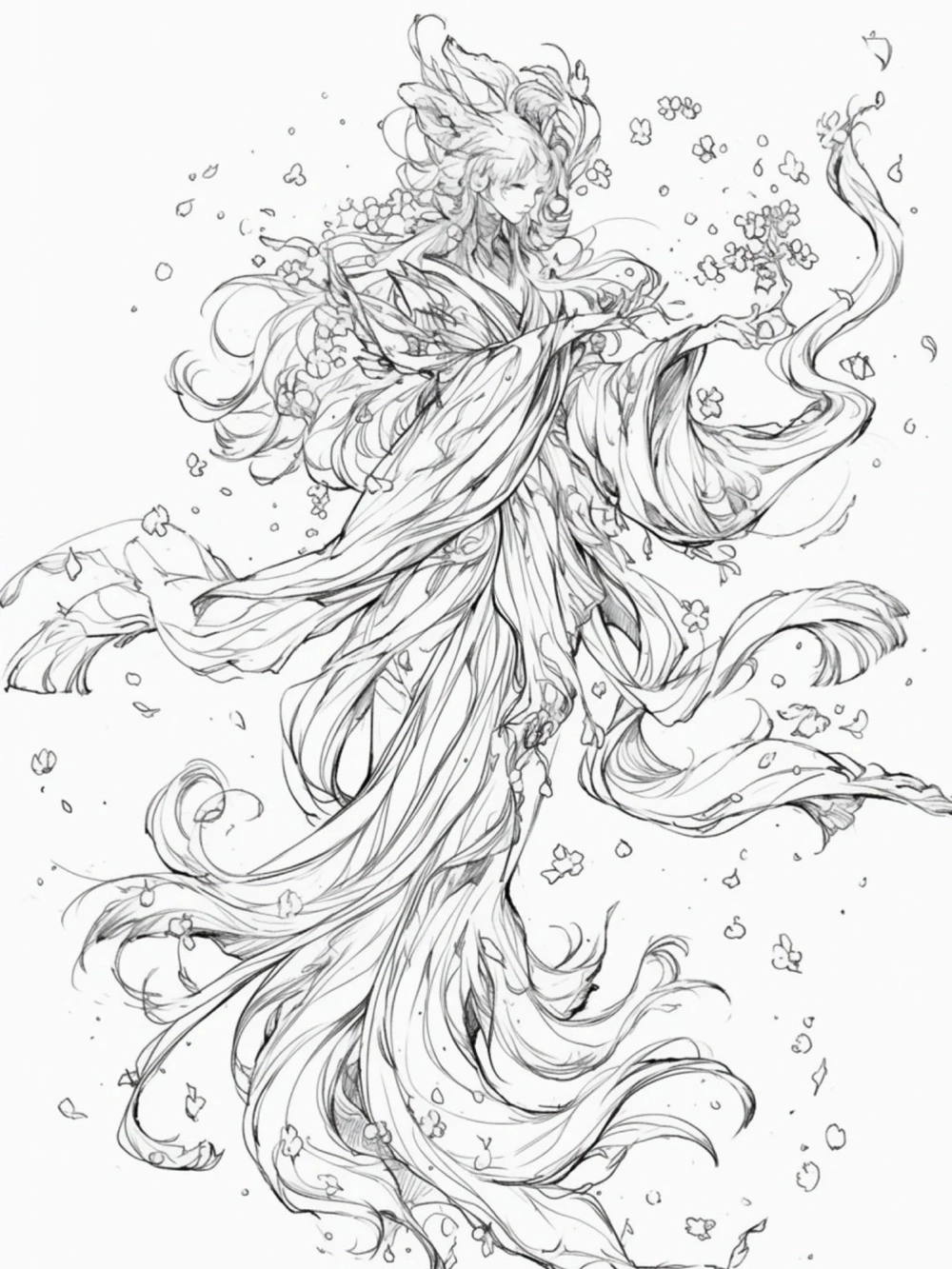 vẽ anime hồ ly hiệu ứng ánh sáng lung linh