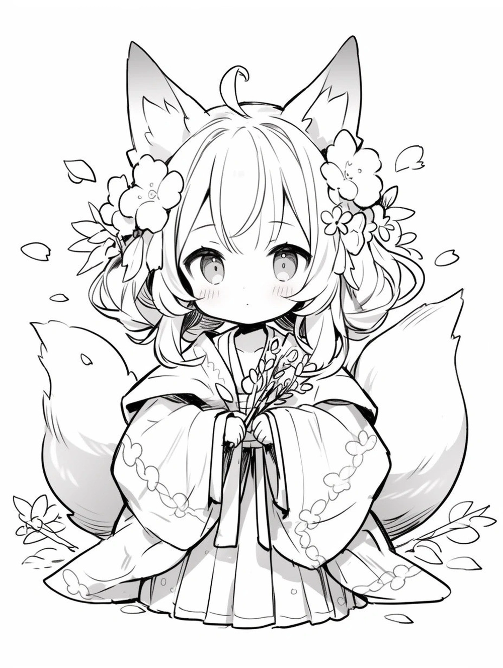 vẽ anime hồ ly phong cách fantasy