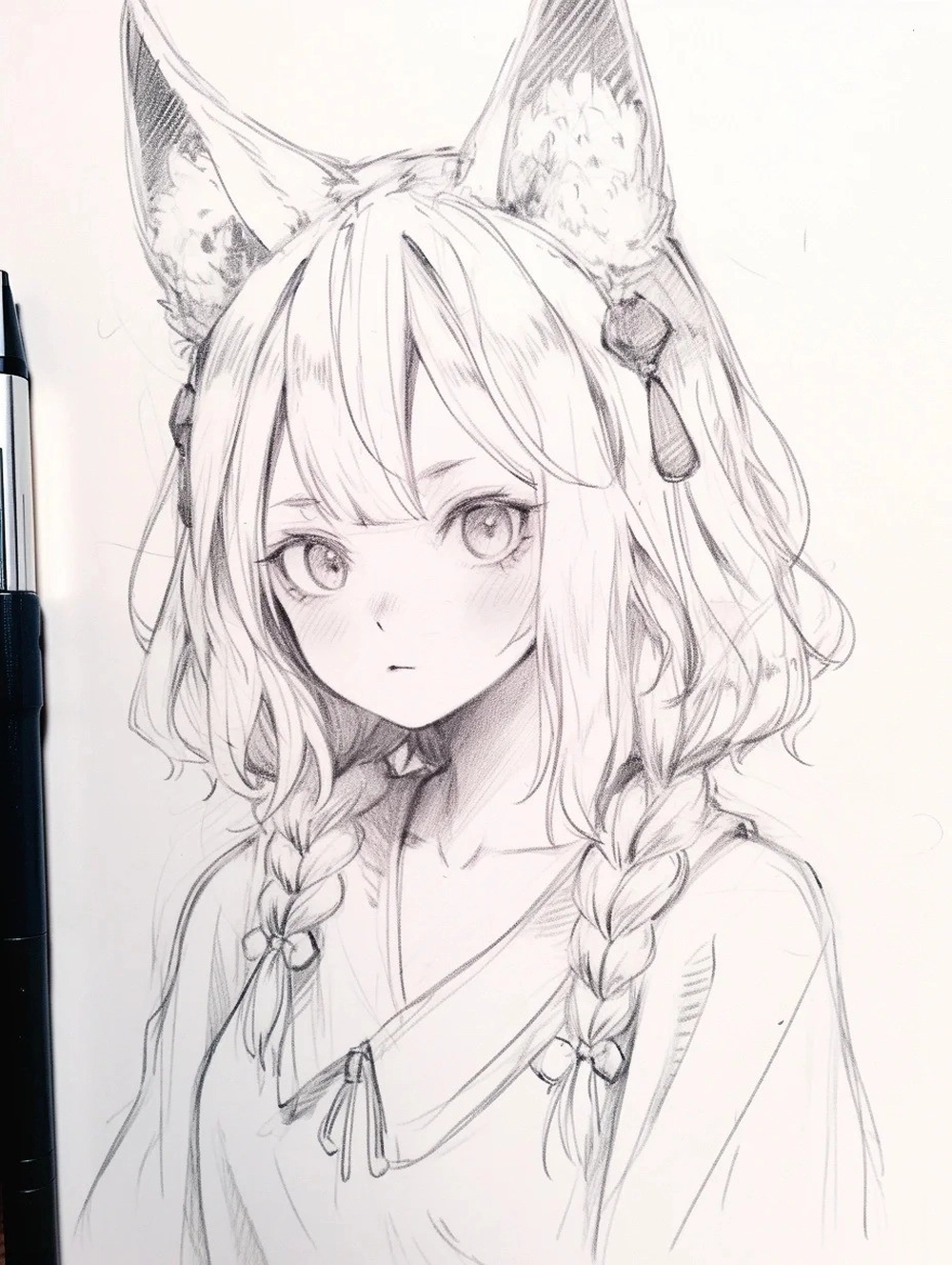 vẽ anime hồ ly phong cách huyền ảo