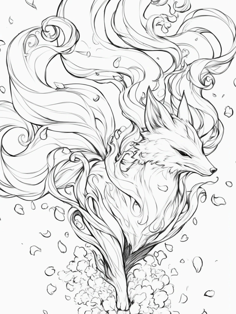 vẽ anime hồ ly tạo hình quyến rũ