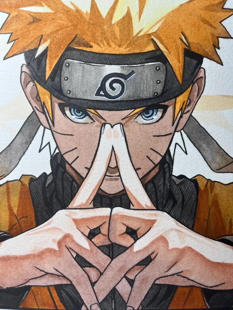 vẽ naruto anime màu sắc nổi bật