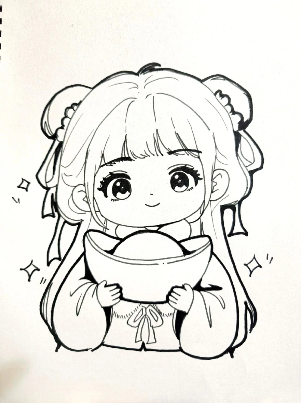 vẽ tranh chủ đề anime ngày tết