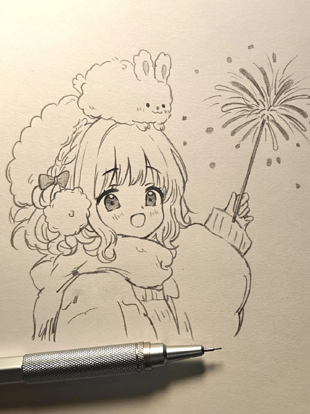 vẽ tranh chủ đề ngày tết anime độc đáo