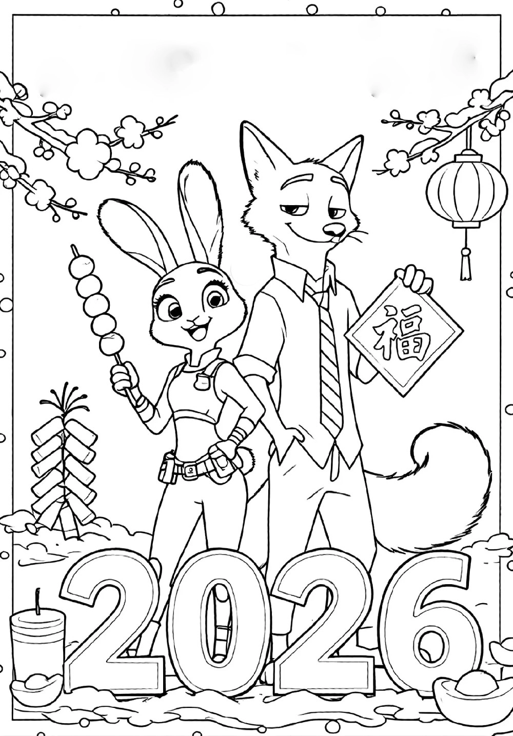 vẽ tranh chủ đề ngày tết anime sáng tạo