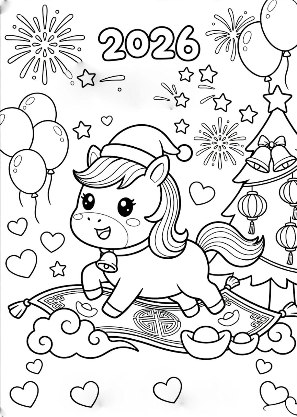 vẽ tranh ngày tết anime full màu